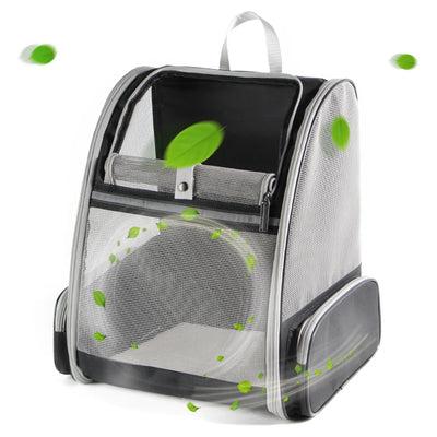 Large Cat Carrier Backpack, Pet Backpack Carrier for Small Dog up to 16 Pounds, Breathable Vented Design Backpack for Travelling and Hiking Outdoor, Airline Approved