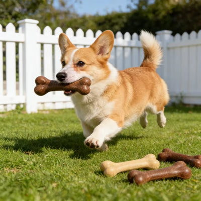 Dog Bone Chews Toys Nearly Ind Estructible Natural Non-Toxic Anti-Bite Puppy Toys for Small Medium Large Dog Pet Chew Toy