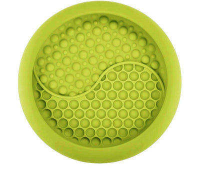 Dog Lick Bowl, Non-Slip Dog Slow Feeder Licking Mat Treat Dispenser, Interactive and Enrichment Toys, Boredom & Anxiety Reducer, BPA Free Silicone (Green, Large)