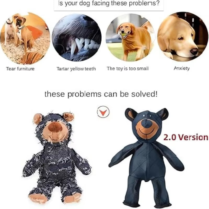 Sturdy and Durable Dog Chew Teddy Bear Dog Teething Toy Interactive Sound Teddy Bear Dog Teething Decompression