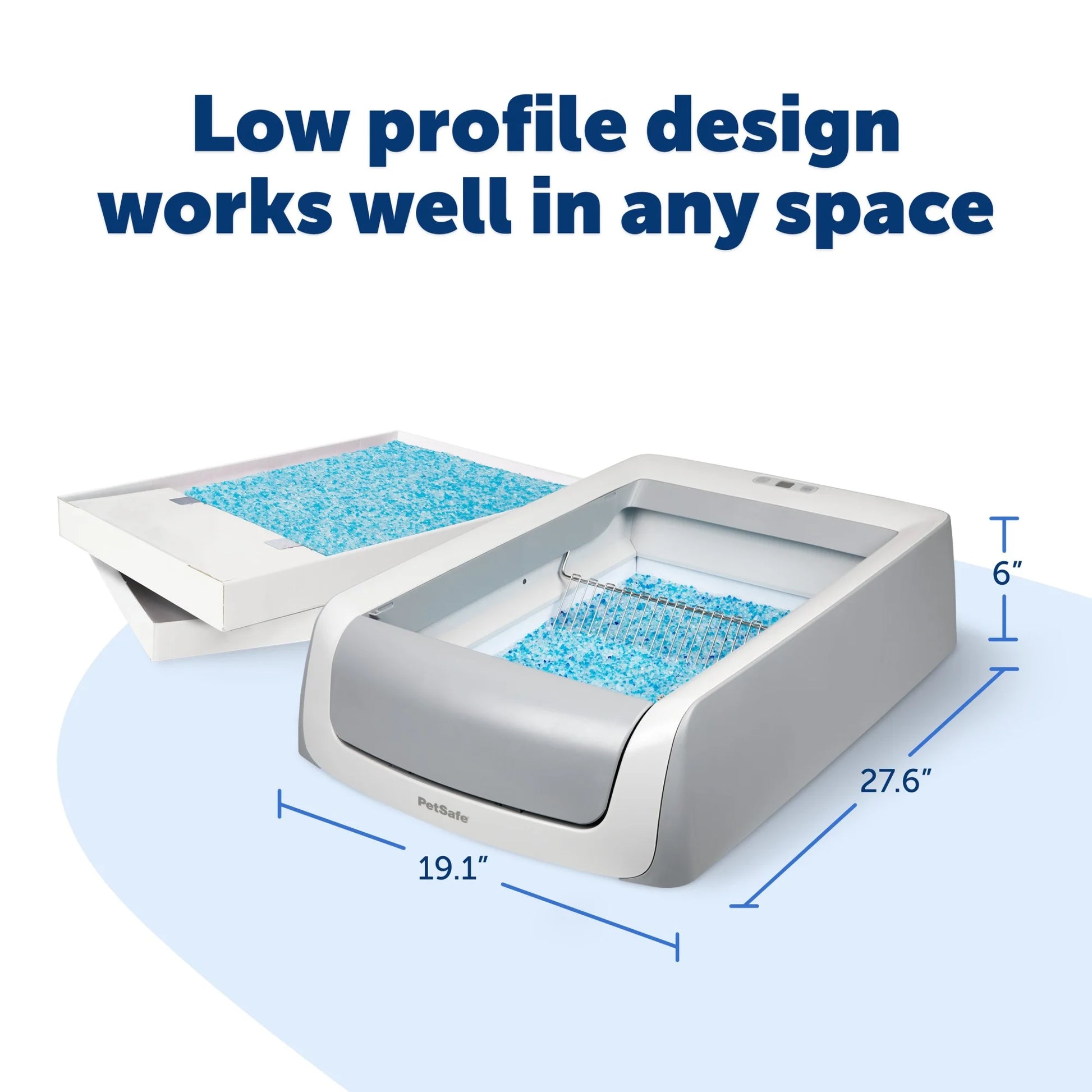 Petsafe Scoopfree Crystal Pro Legacy Self-Cleaning Cat Litter Box, Automatic, Not Enclosed, Gray