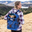 Kurgo Nomad Carrier Backpack - Airline Approved Dog Bag for Travel - Stylish Pet Backpack with Waterproof Bottom - Lightweight for Hiking - Small Breed Dog Carrier with Tablet Sleeve - Blue