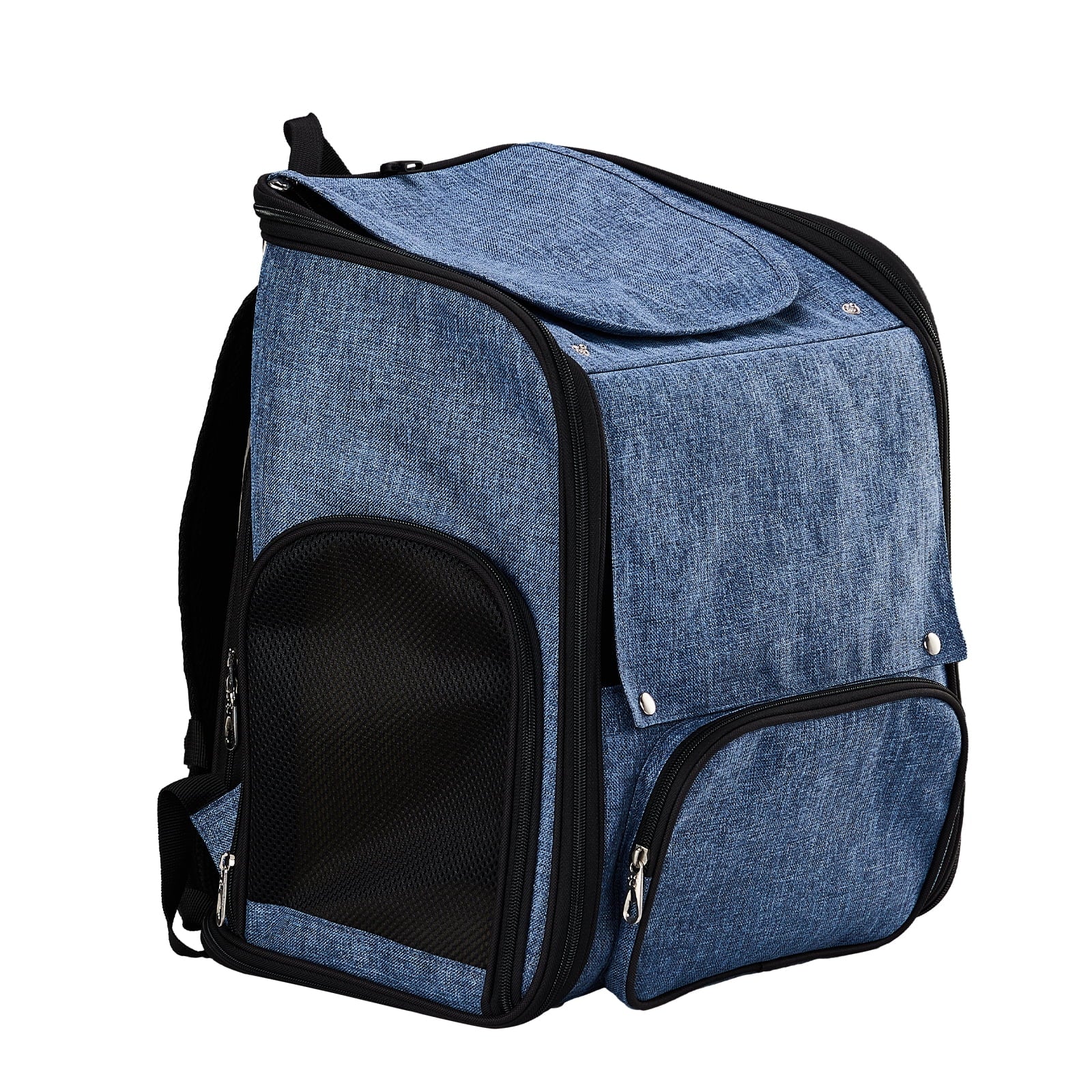 Ktaxon Cat Dog Backpack, Cat Carrier, Pet Carrier Backpack for Small Dogs, Pet Carrier with Shade, Blue