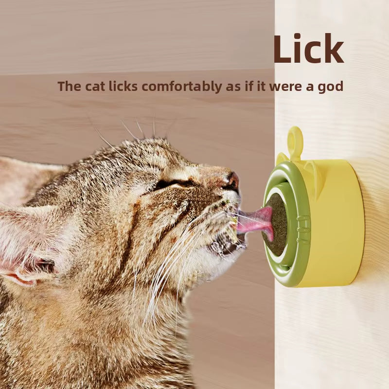 Pet Toy Cat Snacks Catnip Balls Licking Fun Cat Toys Teeth Grinding 360-Degree Rotation Promote Digestion Cat Grass Snack Toys