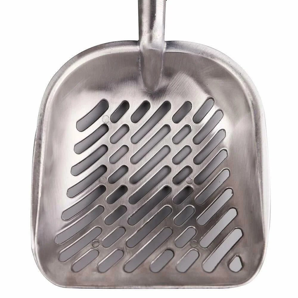 Strong Cat Litter Scoop with Reinforced Comfort Handle Metal Poop Sifter Pet Shovel Sifting
