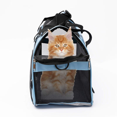 Pet Carrier Soft-Sided Carriers for Cat Carriers Dog Carrier for Small Medium Cats Dogs Puppies Pet Carrier Airline Approved Cat Dog Pet Travel Carrier (Small, Blue)