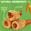 MON2SUN Rawhide Free Dog Treats, Chicken Wrapped Carrot Snacks, Healthy and Natural Chews for Small Dogs, 10.6Oz (15 Count - Pack of 1)