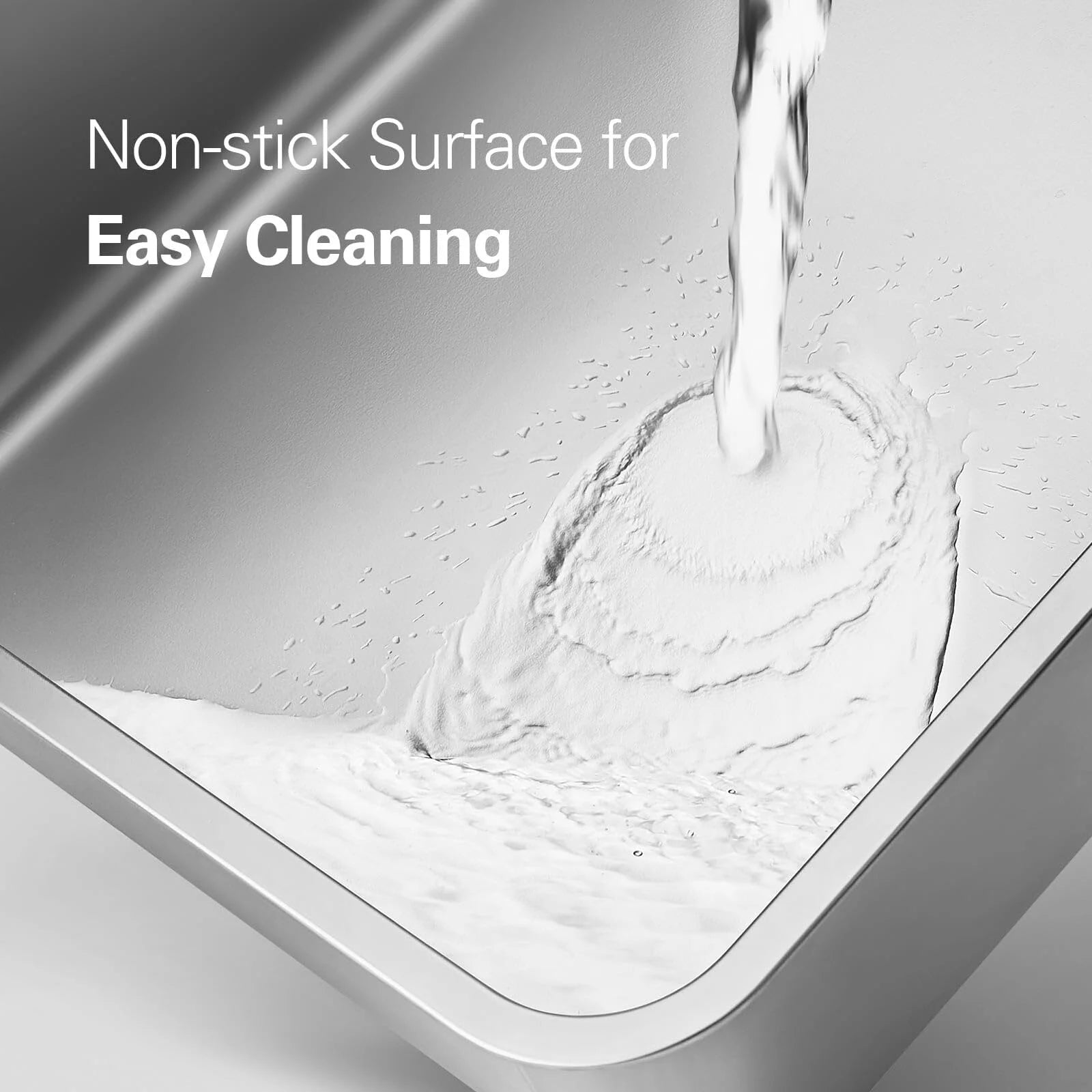 Stainless Steel Cat Litter Box, Bug Hull High Sided Metal Pan, Odor Control, Easy to Clean, 23.4" X 15.6" X 6"