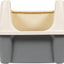 Amazon Basics Large Cat Litter Box with High Sides, Open Top, Includes Scoop, 19 X 15 X 11.75 Inches, Grey/Beige