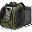 Pecute Cat Backpack Carrier Large Space Bubble Design for Travel Green Gray Khaki Ideal for Cat Lovers Animal Carrier