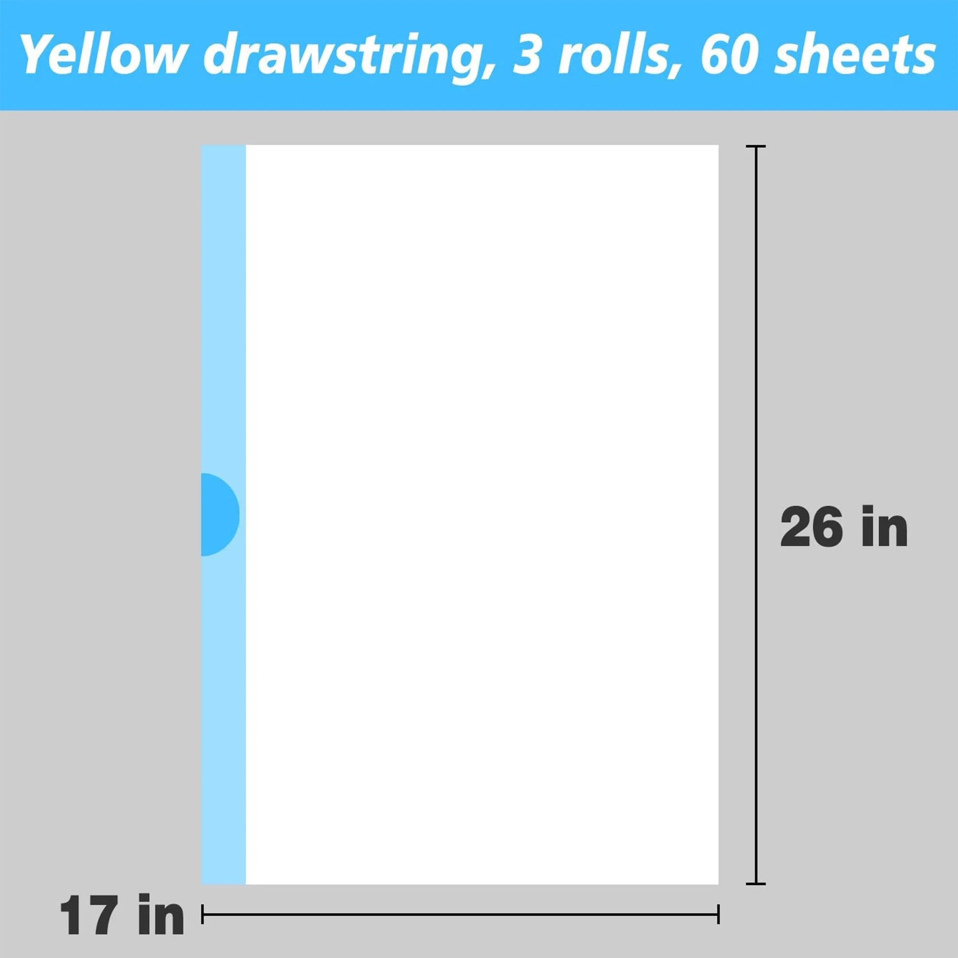 Ultimate Odor Control 26 X 17 Inch Durable Drawstring Litter Box Liner Bags, 60 Count