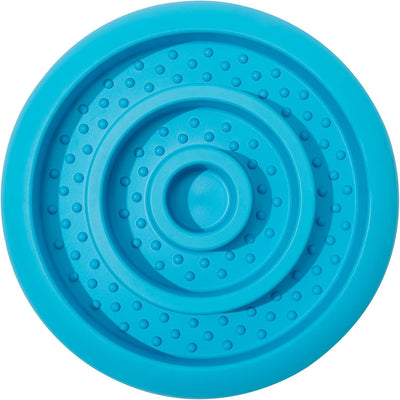 Interactive Slow Feeder Lick Mat for Dogs and Cats - Durable Natural Rubber Treat Toy for Stress Relief - Fun Enrichment Dish in Vibrant (Blue) 