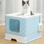 PAWZ Road Enclosed Cat Litter Box Large with Lid Drawer Type Easy to Clean,Gray