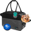 Petami Dog Purse Carrier for Small Dogs, Airline Approved Soft Sided Pet Carrier with Pockets, Ventilated Dog Carrying Bag Puppy Cat, Dog Travel Supplies Accessories Carry Tote Bag, Sherpa Bed, Black