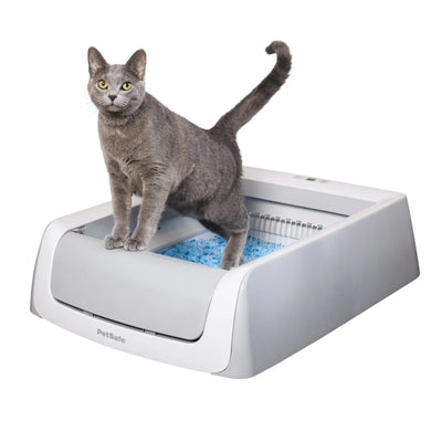 Petsafe Scoopfree Crystal Pro Legacy Self-Cleaning Cat Litter Box, Automatic, Not Enclosed, Gray