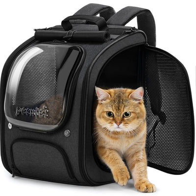 Pecute Cat Backpack Carrier Large Space Bubble Design for Travel Green Gray Khaki Ideal for Cat Lovers Animal Carrier
