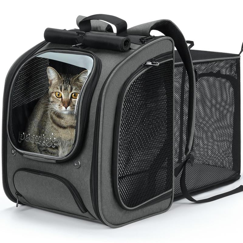 Pecute Cat Backpack Carrier Large Space Bubble Design for Travel Green Gray Khaki Ideal for Cat Lovers Animal Carrier