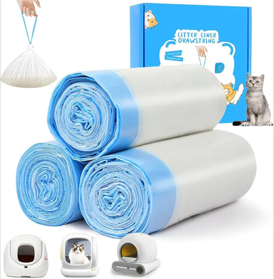 Cat Litter Bags for Automatic Litter Box Extra-Thick Cat Litter Box Liners for Meowant/Catlink/Tonepie Toilette