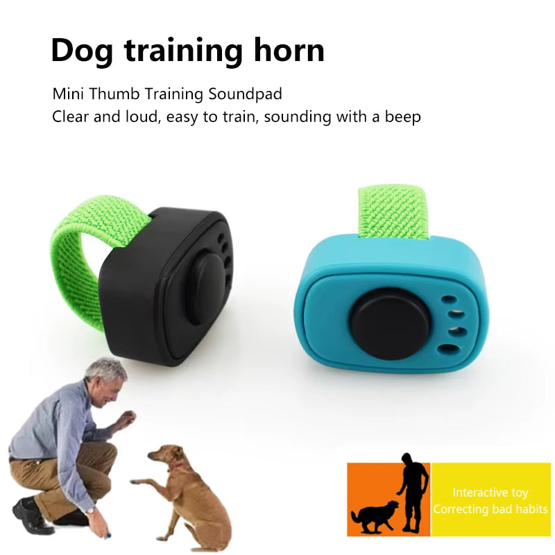 Interactive Sound Clicker Trainer for Thumb Training No Battery for Dogs Cats Positive Reinforcement Train