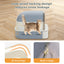 PAWZ Road Large Cat Litter Box with Scoop Litter Box with Lid Double-Layer Leak-Proof Litter Box for Cat, Gray