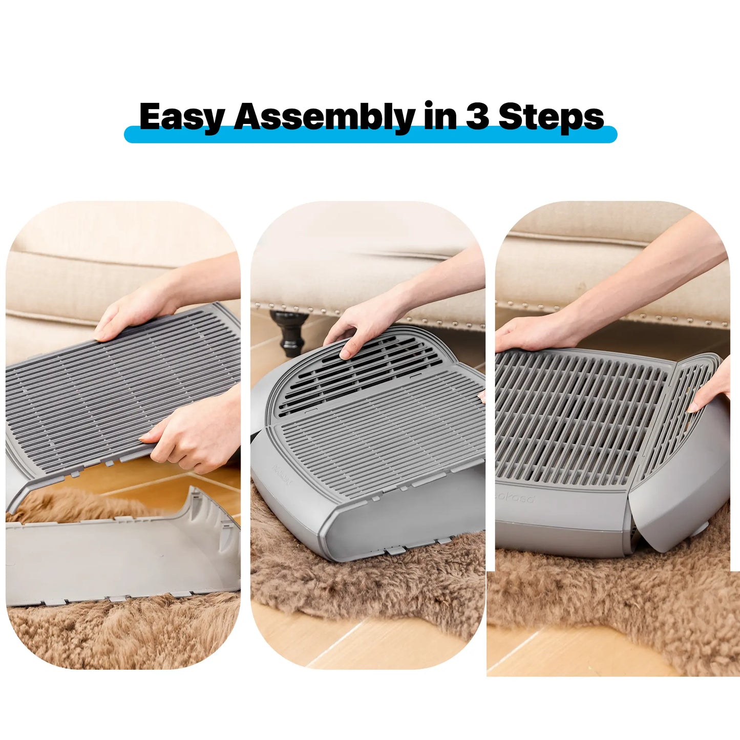 Neakasa Cat Litter Ramp Step for All Kinds of Cat Litter Boxes, Double Layered Litter Trapper, Easy Clean Cat Litter Step and Stair