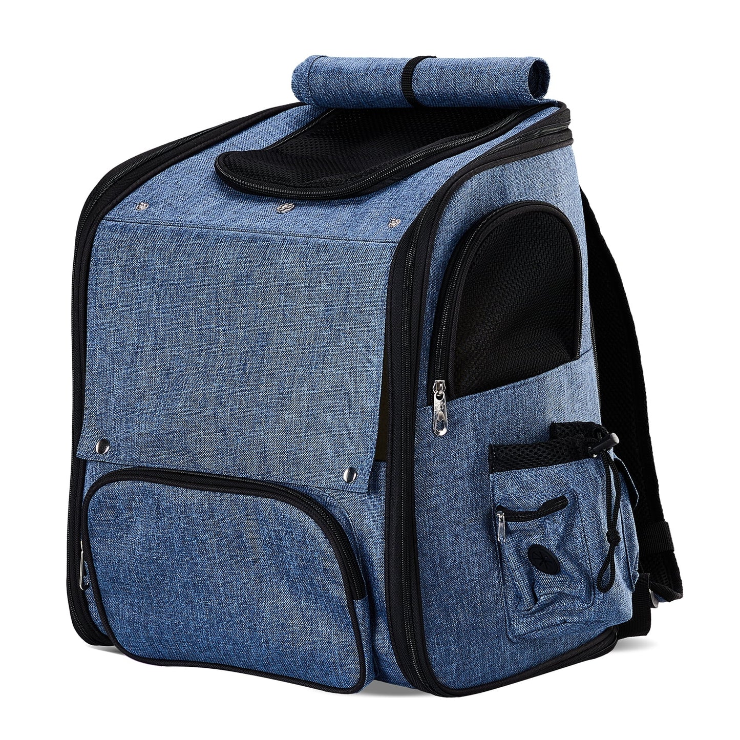 Ktaxon Cat Dog Backpack, Cat Carrier, Pet Carrier Backpack for Small Dogs, Pet Carrier with Shade, Blue