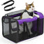 Conlun Cat Carrier,Soft-Sided Cat Carriers with 4-Sided Mesh,Airline Approved Pet Transport Carrier,Collapsible Cat Travel Carrier-Black